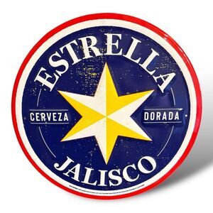 Estrella Jalisco Metal Tin Tacker Sign‎ Wall Decor